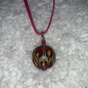 Blown Glass Pendant Necklace